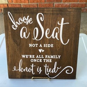 Chose A Seat Not A Side Sign